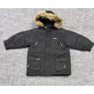 Vintage Enyce by Beyonce Kids Black Puffer Parka Jacket Fur Hood Size 5 Down NEW